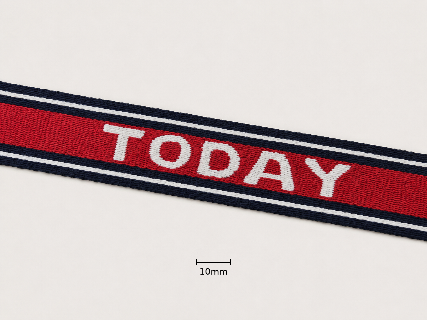 Jacquard and printed webbing sample 01