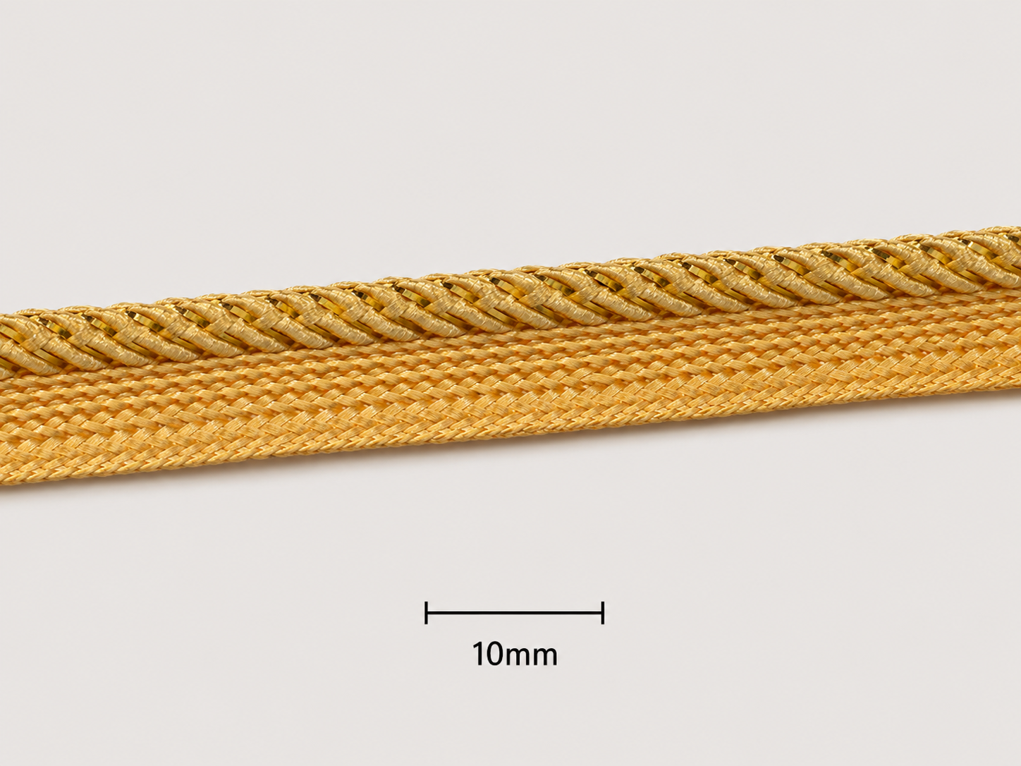 Tape Polyester Braided Piping Metal yarn